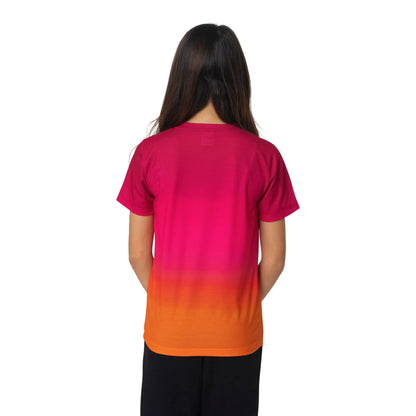 Pink - Back - Hype Childrens-Kids Tropical Fade T-Shirt