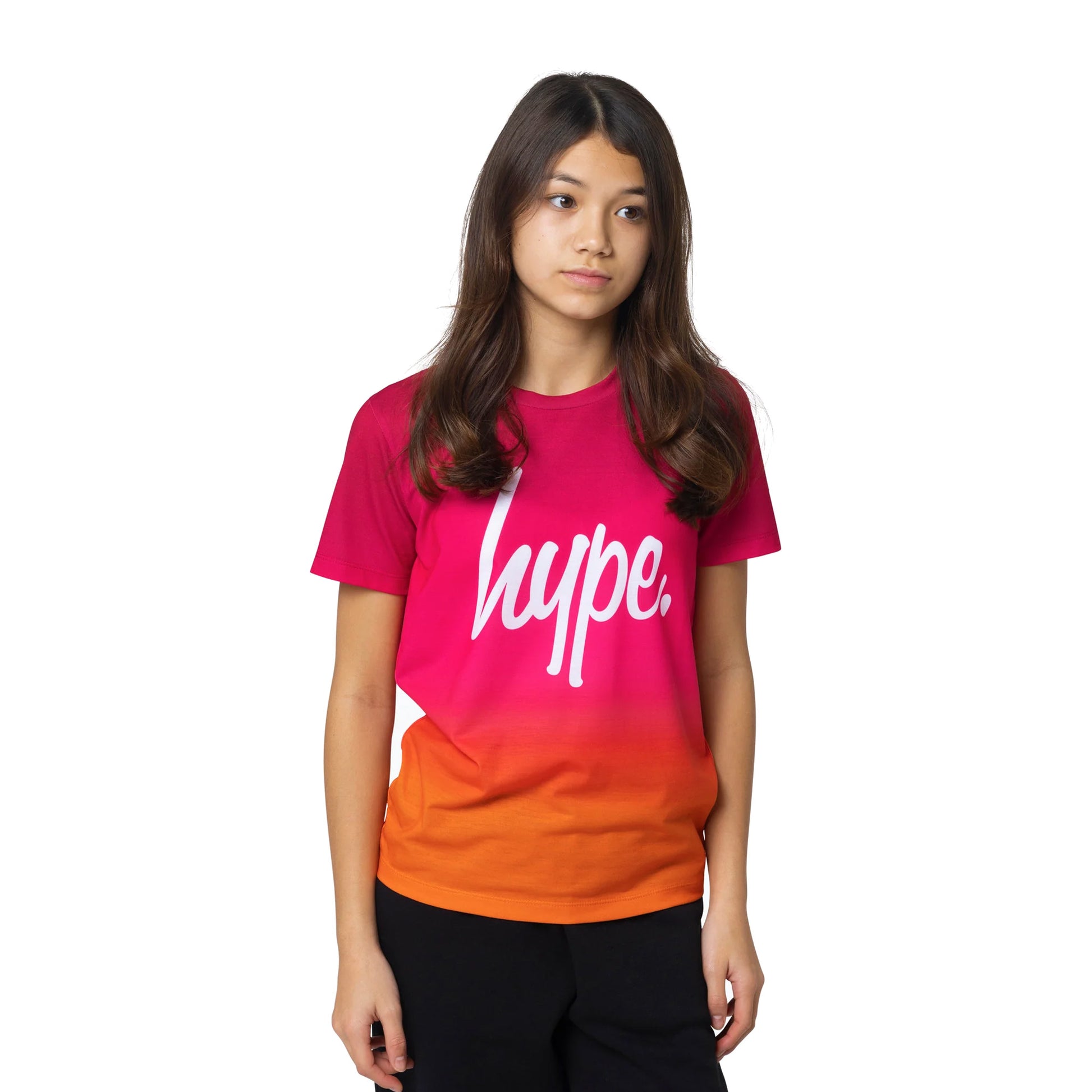 Pink - Front - Hype Childrens-Kids Tropical Fade T-Shirt