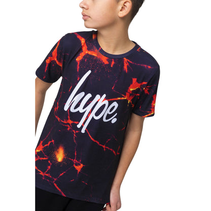 Black-Red-White - Side - Hype Boys Lava T-Shirt