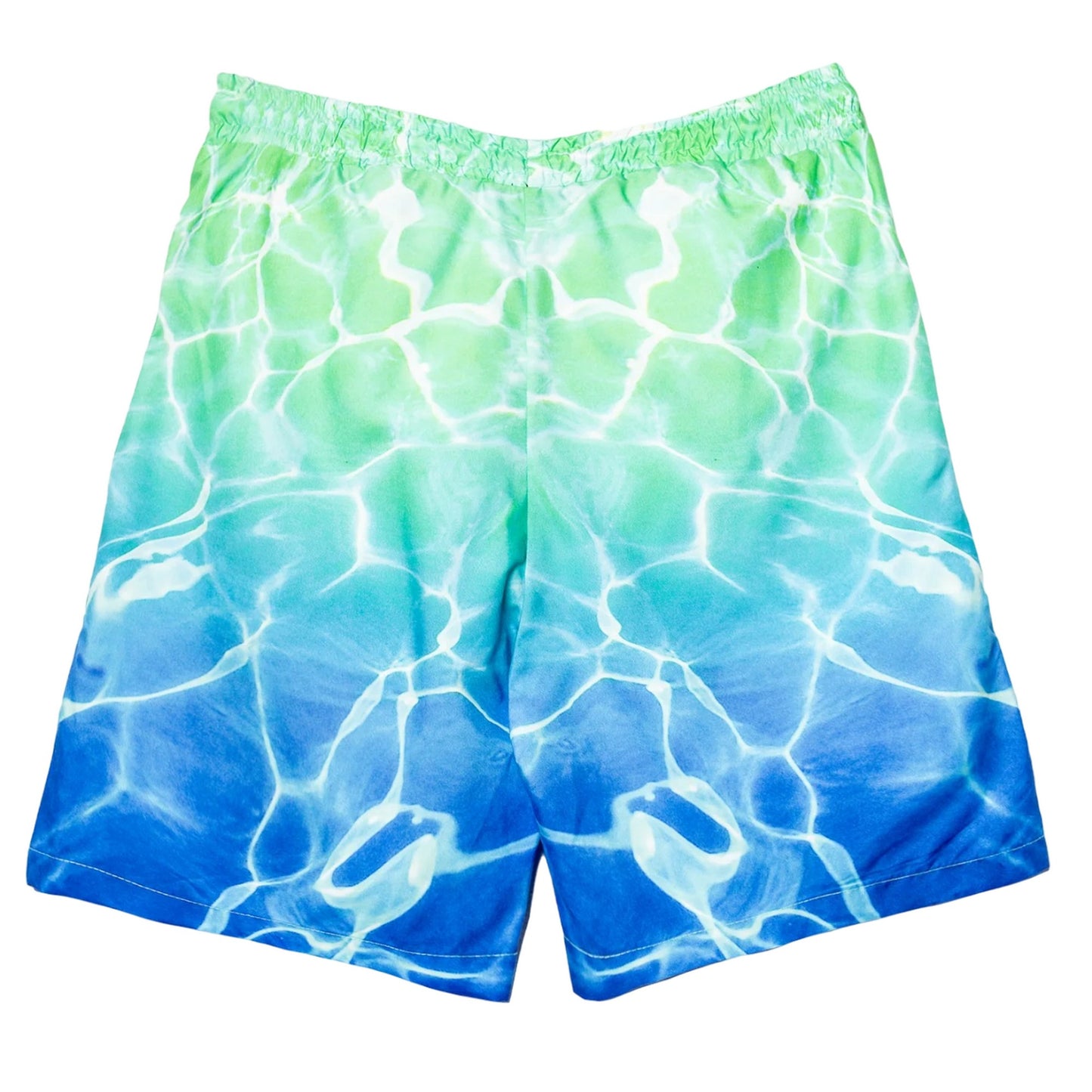 Blue-Green-White - Back - Hype Boys Pool Fade Swim Shorts