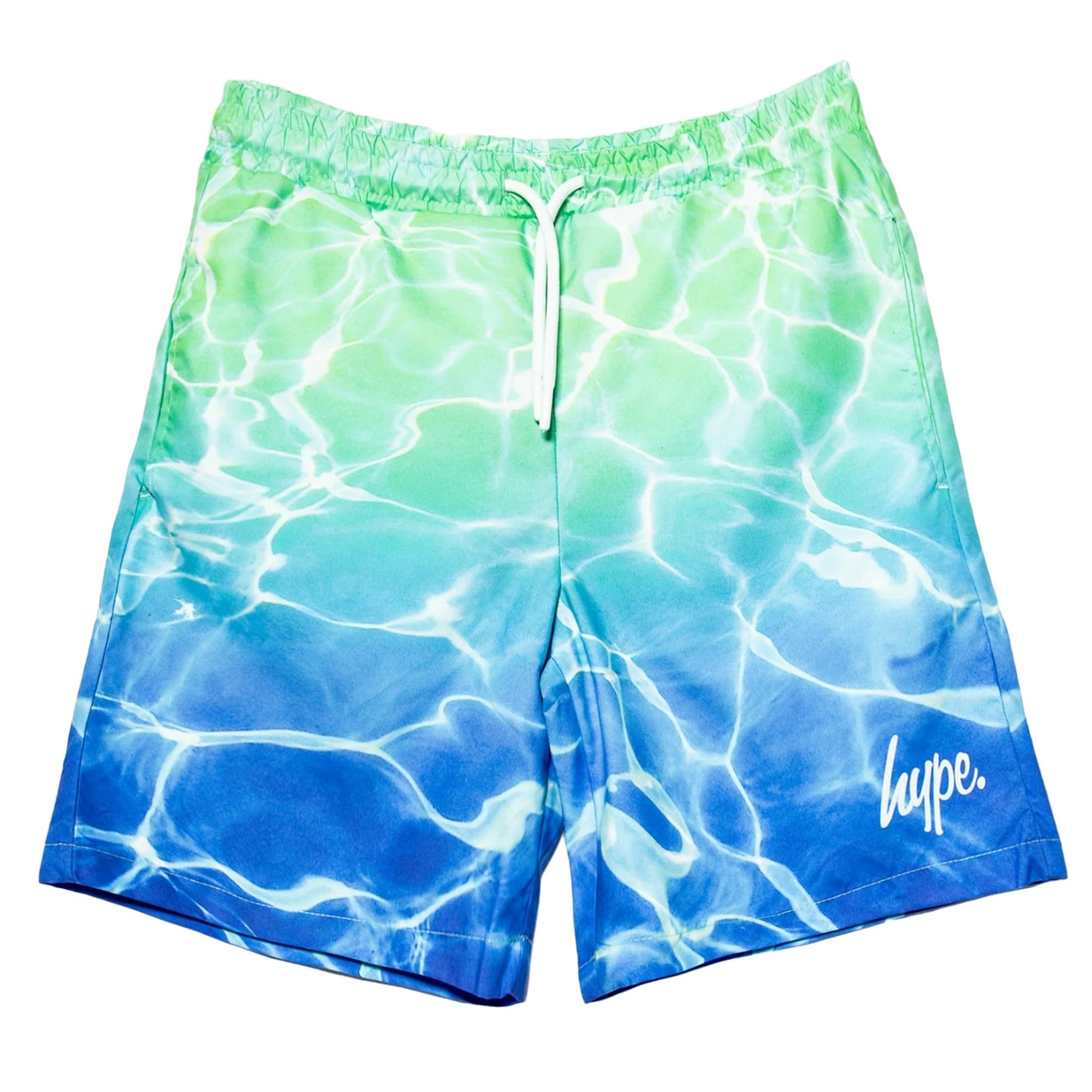 Blue-Green-White - Front - Hype Boys Pool Fade Swim Shorts