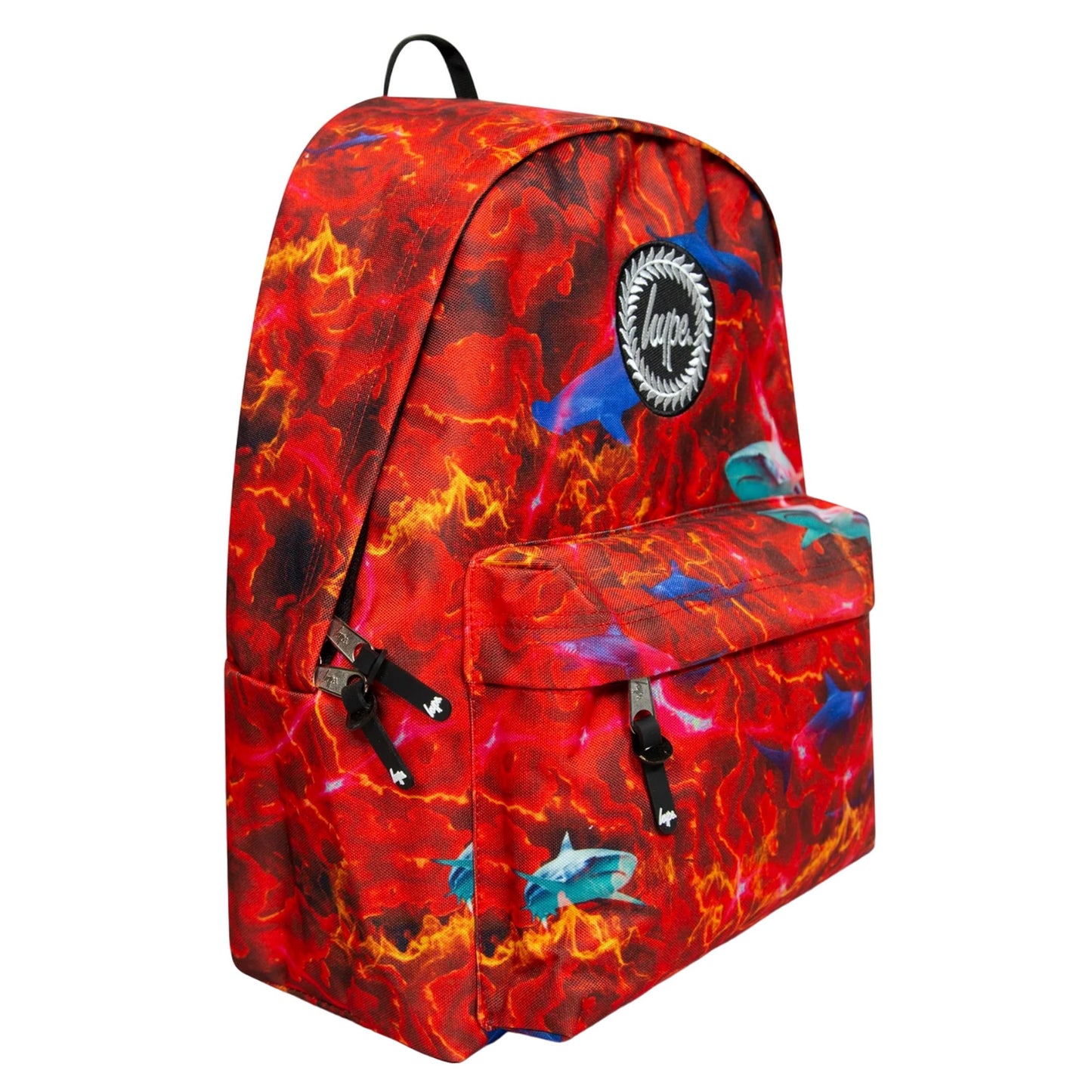 Red - Side - Hype Lava & Shark Backpack