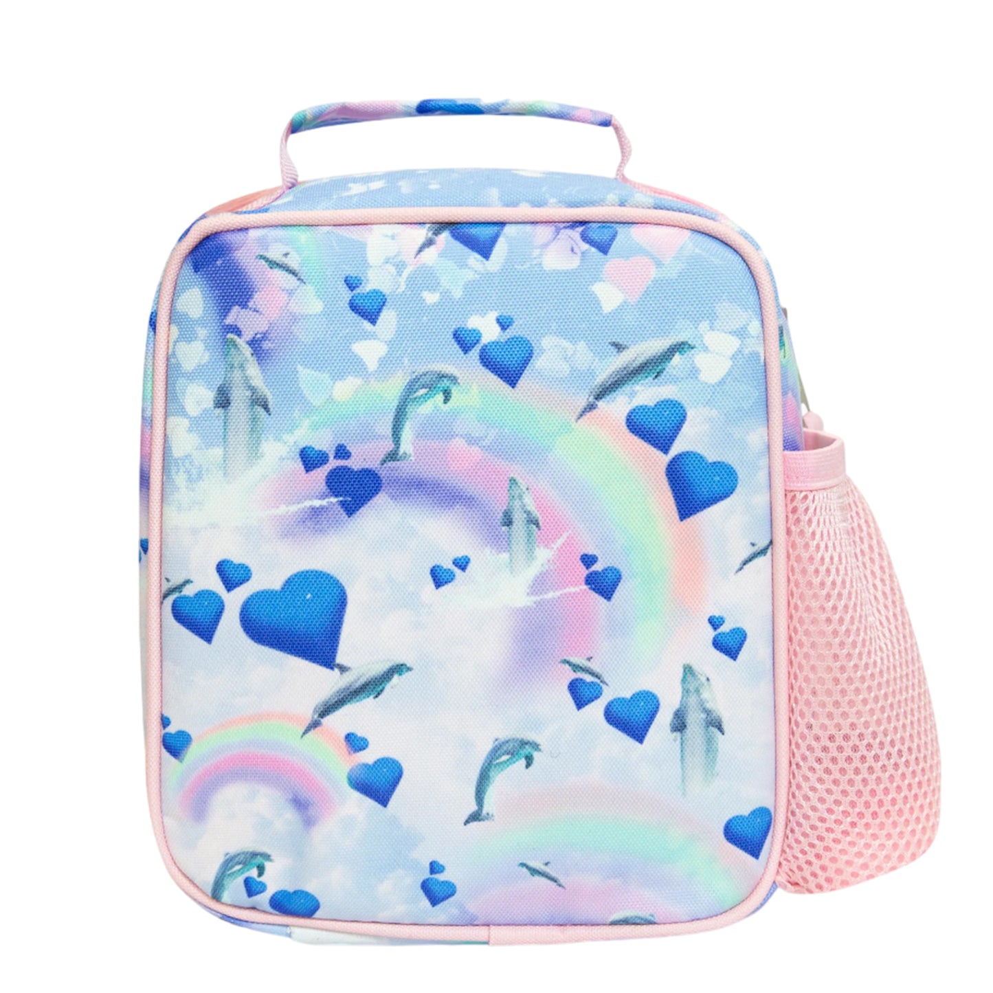 Blue-Pink - Back - Hype Rainbow & Dolphin Lunch Bag