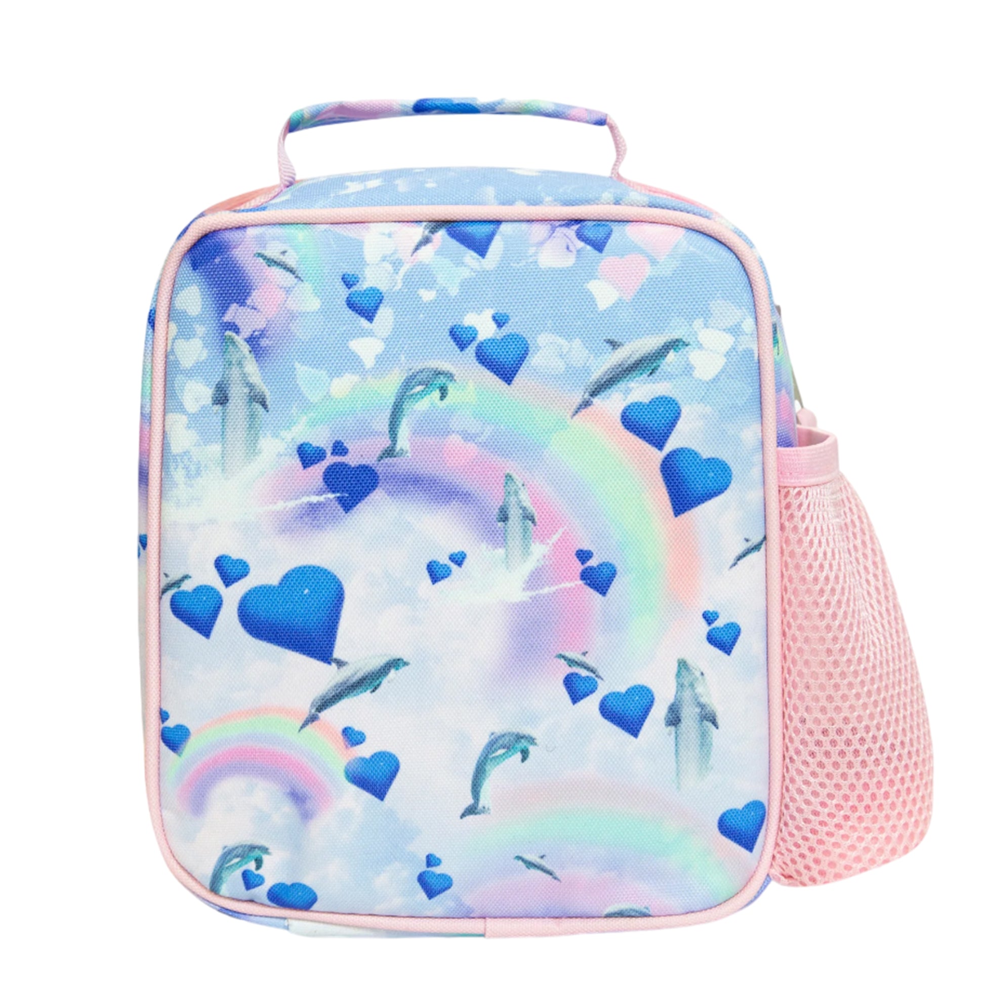 Blue-Pink - Back - Hype Rainbow & Dolphin Lunch Bag