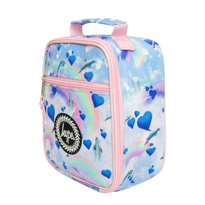 Blue-Pink - Side - Hype Rainbow & Dolphin Lunch Bag