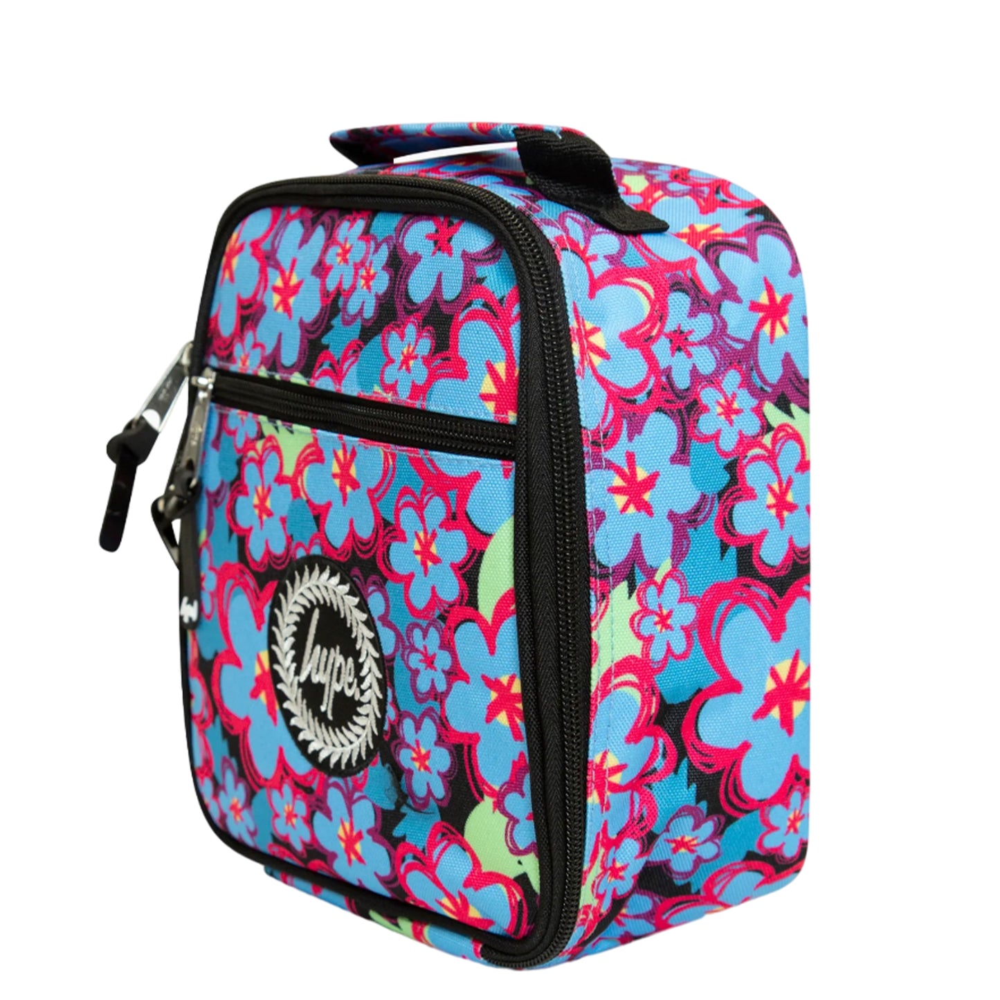 Blue-Black-Red - Side - Hype Flowers Lunch Bag