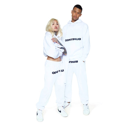 White - Side - Hype Unisex Adult Continu8 Boxy Hoodie
