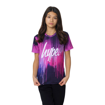 Multicoloured - Front - Hype Girls Drips T-Shirt