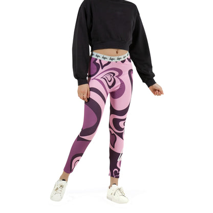Pink - Front - Hype Girls Heart Swirl Leggings