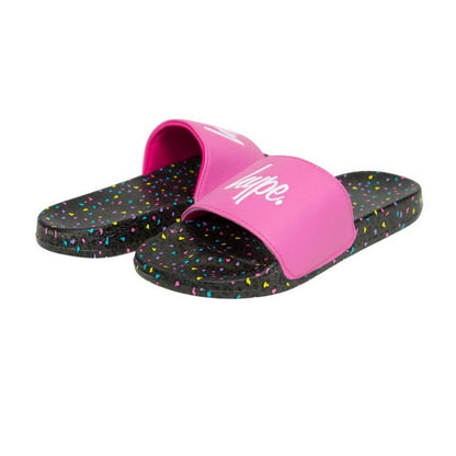Multicoloured - Back - Hype Girls Pastel Leopard Print Sliders