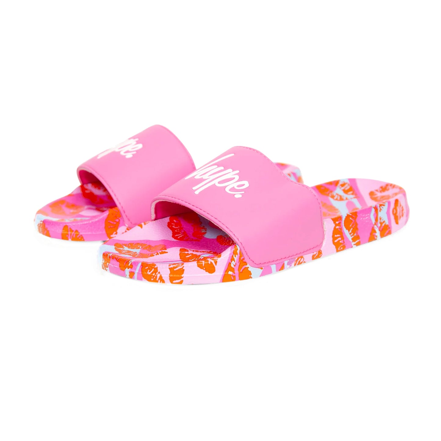 Multicoloured - Front - Hype Girls Lips Script Sliders