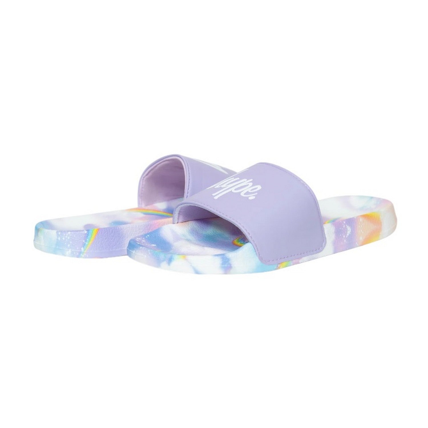 Multicoloured - Back - Hype Girls Rainbow Clouds Script Sliders
