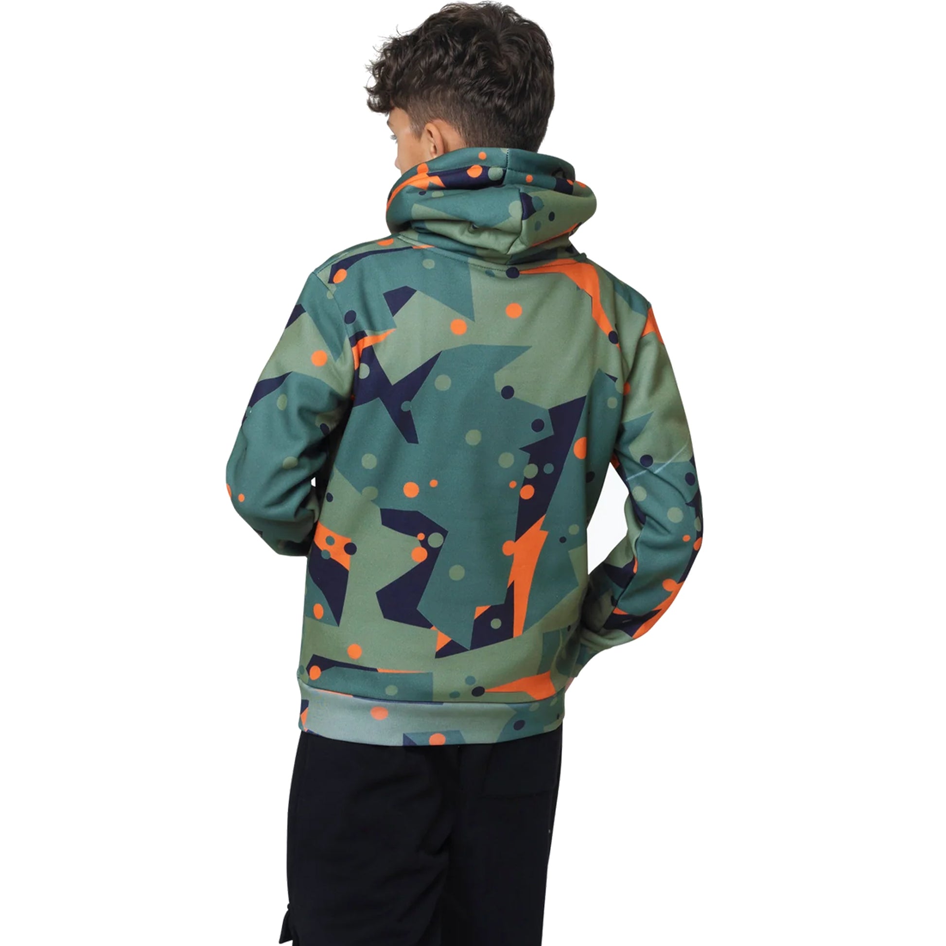 Multicoloured - Back - Hype Boys Geo Camo Hoodie