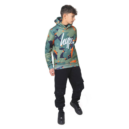 Multicoloured - Side - Hype Boys Geo Camo Hoodie