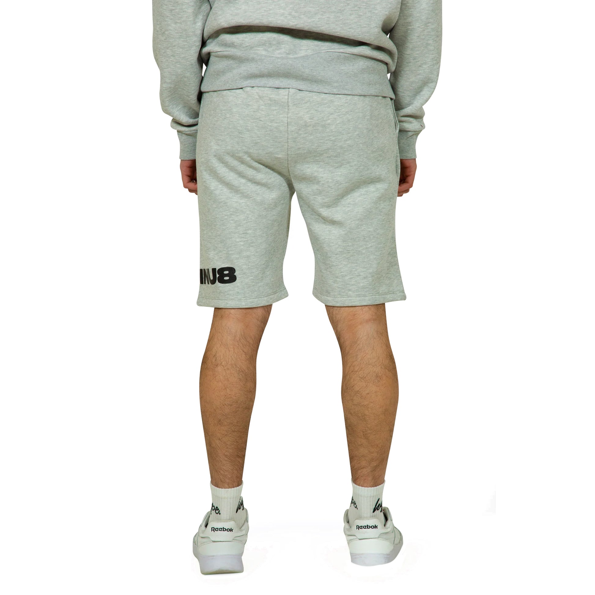 Grey Marl - Back - Hype Unisex Adult Continu8 Shorts