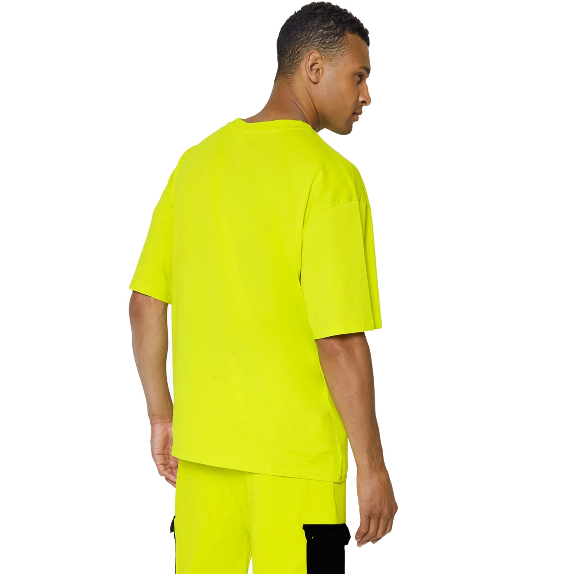 Yellow - Back - Hype Unisex Adult Continu8 Cargo Pocket Boxy T-Shirt