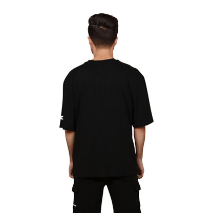 Black - Back - Hype Unisex Adult Continu8 Cargo Pocket Boxy T-Shirt
