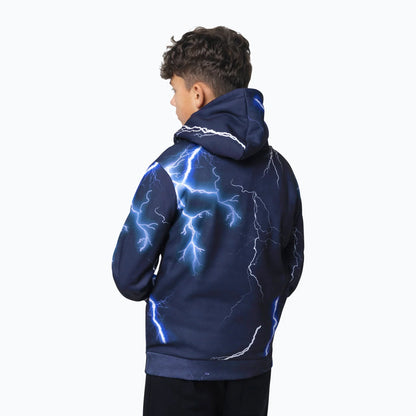 Navy - Back - Hype Boys Lightning Hoodie