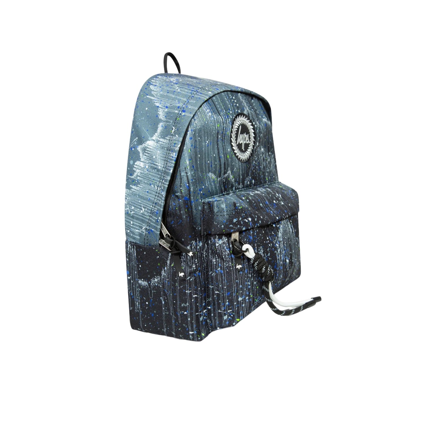 Black - Side - Hype Glitter Drips Backpack