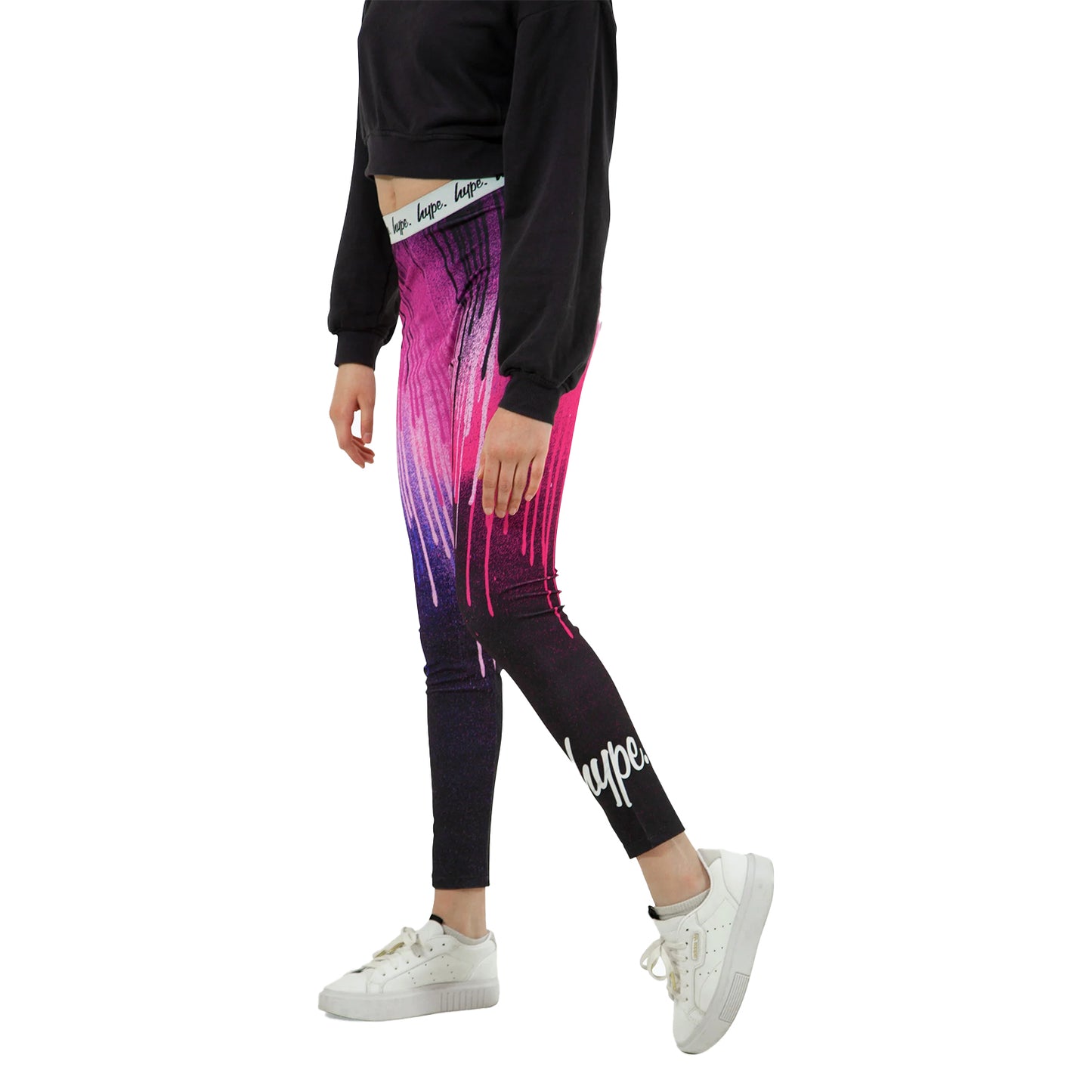 Multicoloured - Side - Hype Girls Drips Leggings