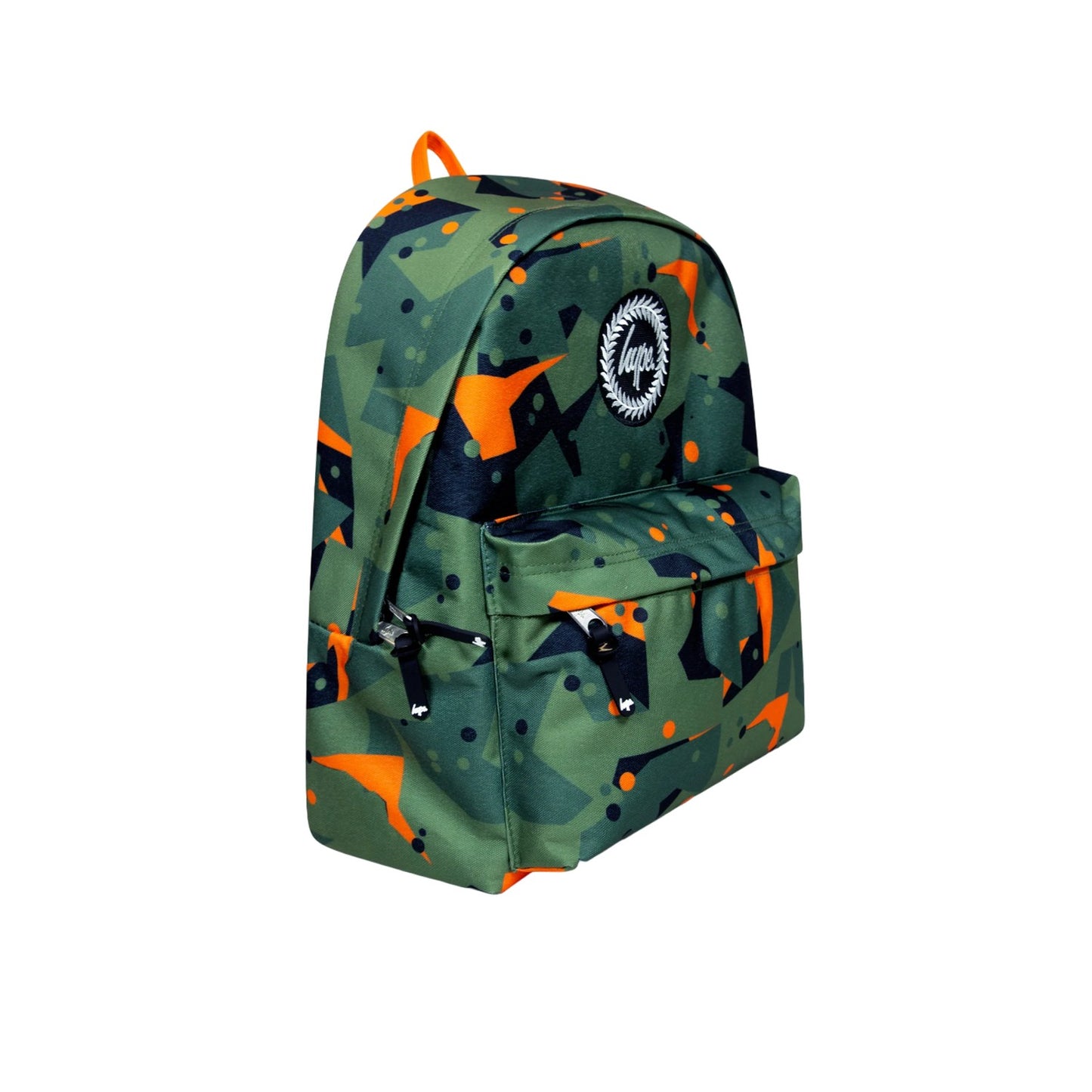 Green-Orange - Side - Hype Iconic Geo Camo Backpack