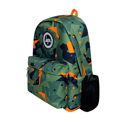 Green-Orange - Lifestyle - Hype Iconic Geo Camo Backpack