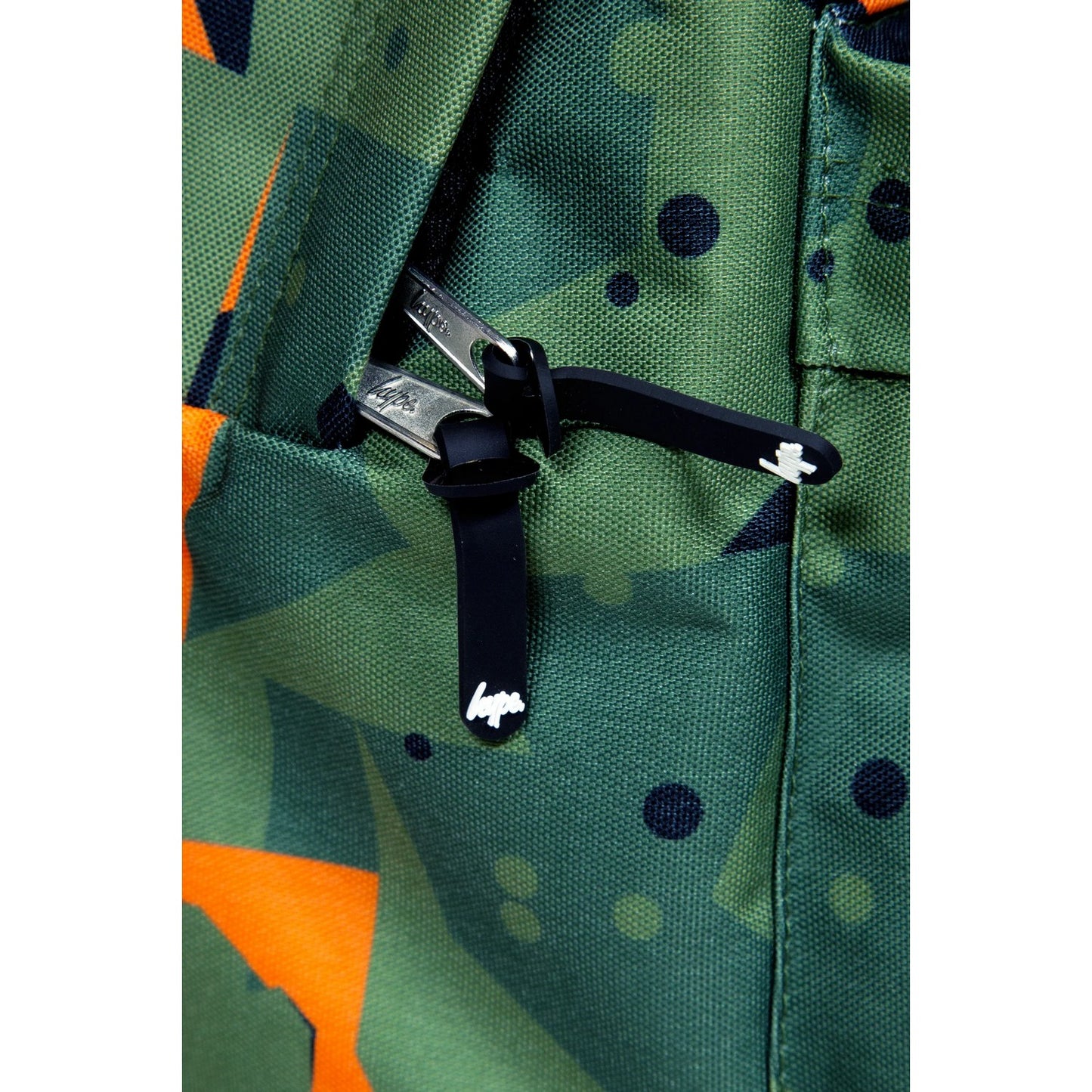 Green-Orange - Pack Shot - Hype Iconic Geo Camo Backpack