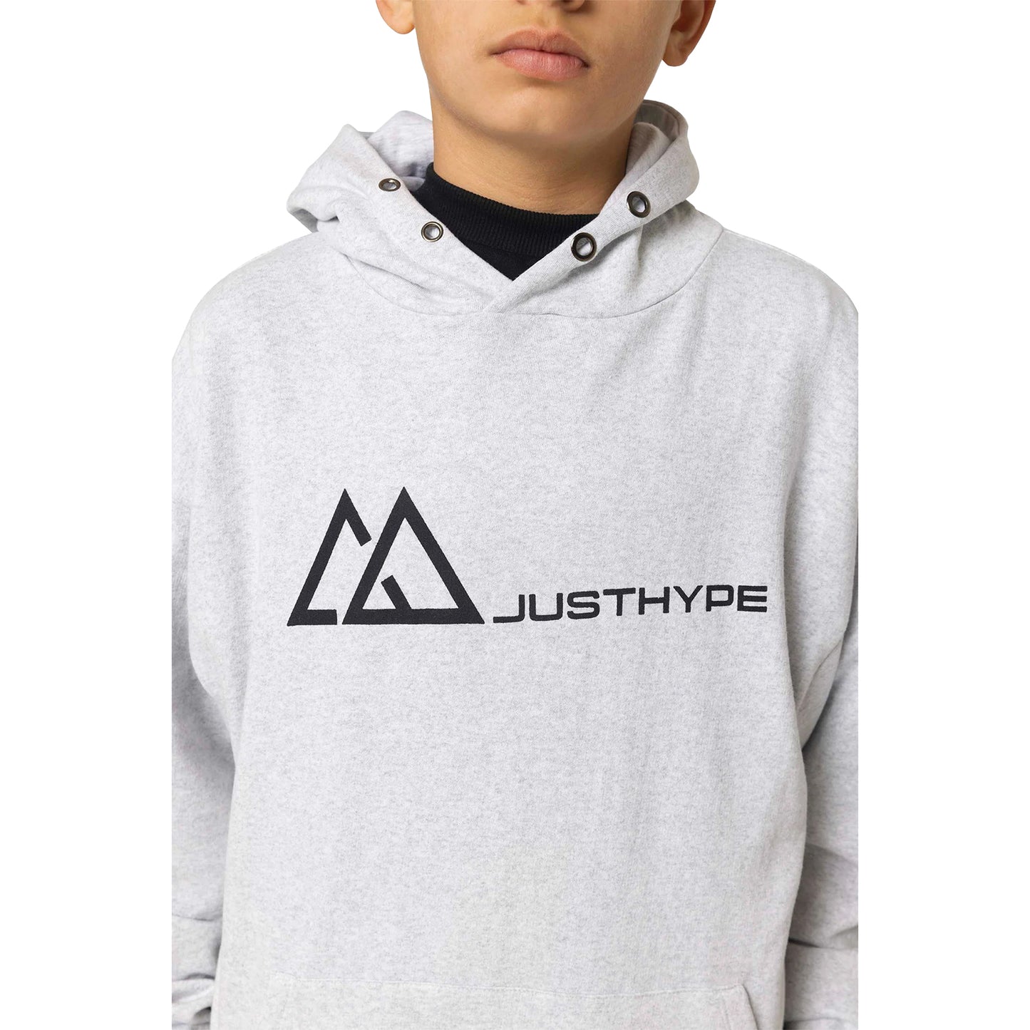 Grey Marl - Side - Hype Boys Oversized Outdoor Hoodie