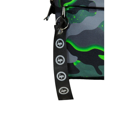 Green-Black-Grey - Pack Shot - Hype Glow Camo Backpack