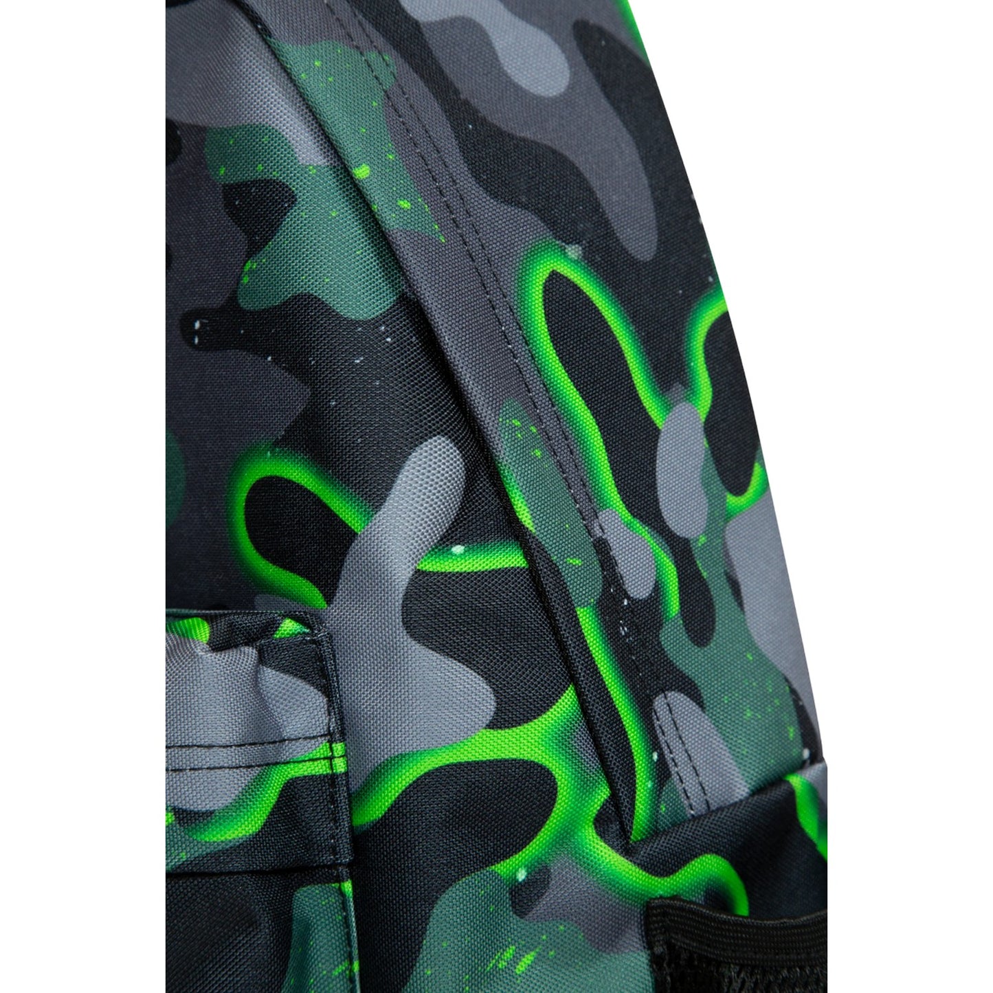 Green-Black-Grey - Close up - Hype Glow Camo Backpack