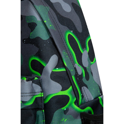 Green-Black-Grey - Close up - Hype Glow Camo Backpack