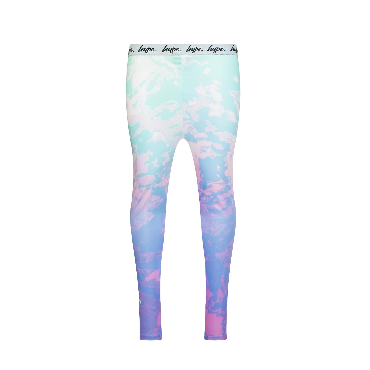 Multicoloured - Back - Hype Girls Pastel Tie Dye Leggings