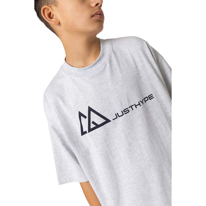 Grey Marl - Side - Hype Boys Oversized Outdoor T-Shirt