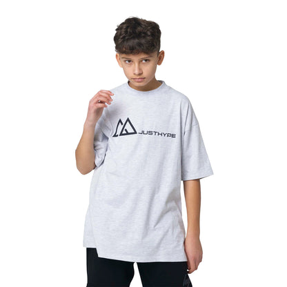 Grey Marl - Front - Hype Boys Oversized Outdoor T-Shirt