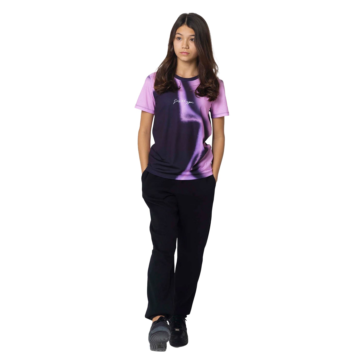Black - Lifestyle - Hype Girls Spray Fade T-Shirt