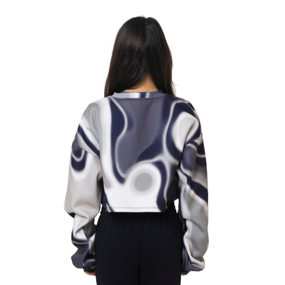 Beige-Blue - Back - Hype Girls Heat Wave Long-Sleeved Jumper
