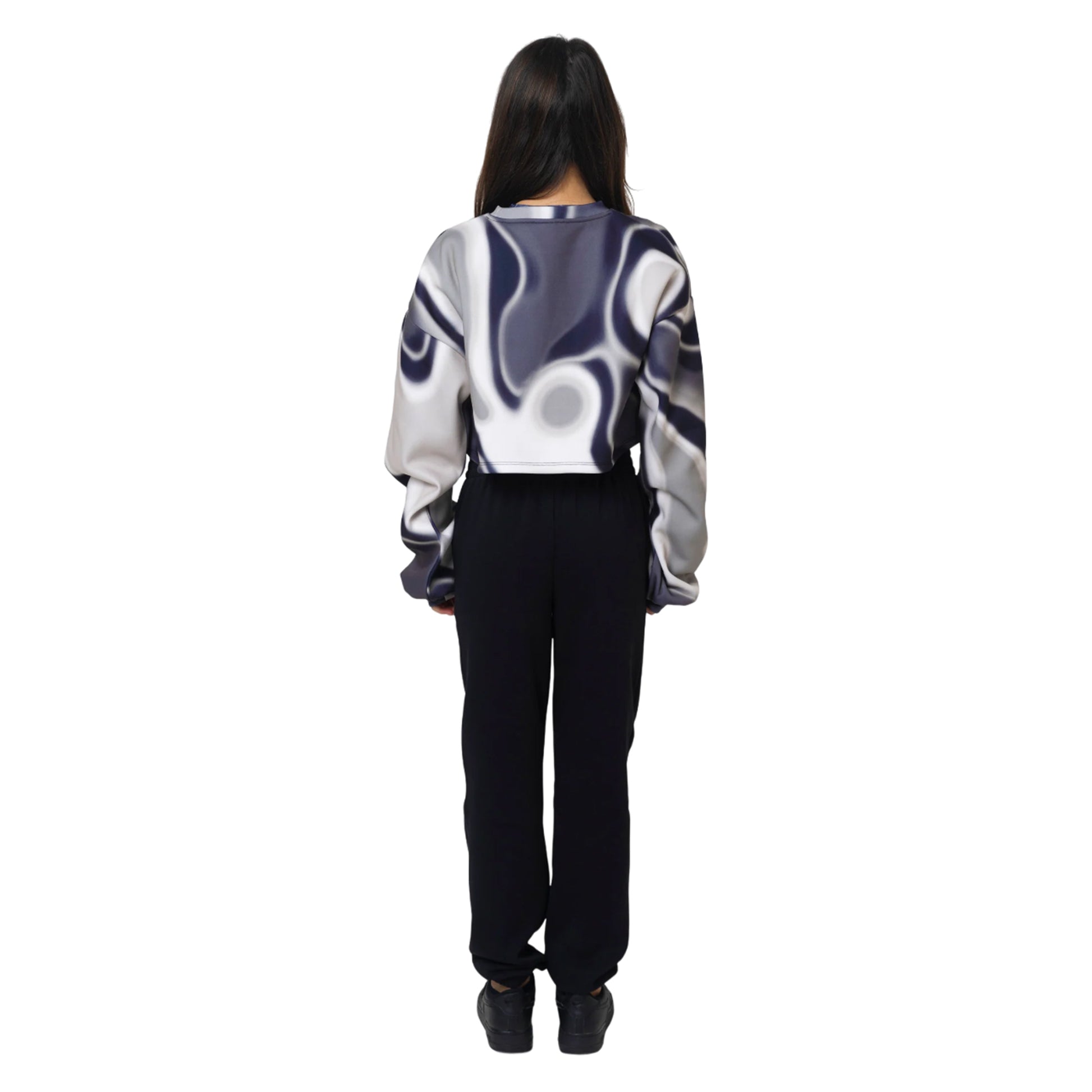 Beige-Blue - Lifestyle - Hype Girls Heat Wave Long-Sleeved Jumper