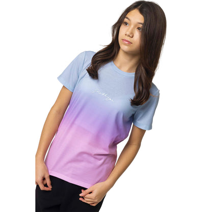 Pink-Blue - Side - Hype Girls Fade T-Shirt