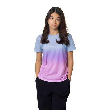 Pink-Blue - Front - Hype Girls Fade T-Shirt