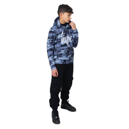 Multicoloured - Side - Hype Boys Gloom Camo Hoodie
