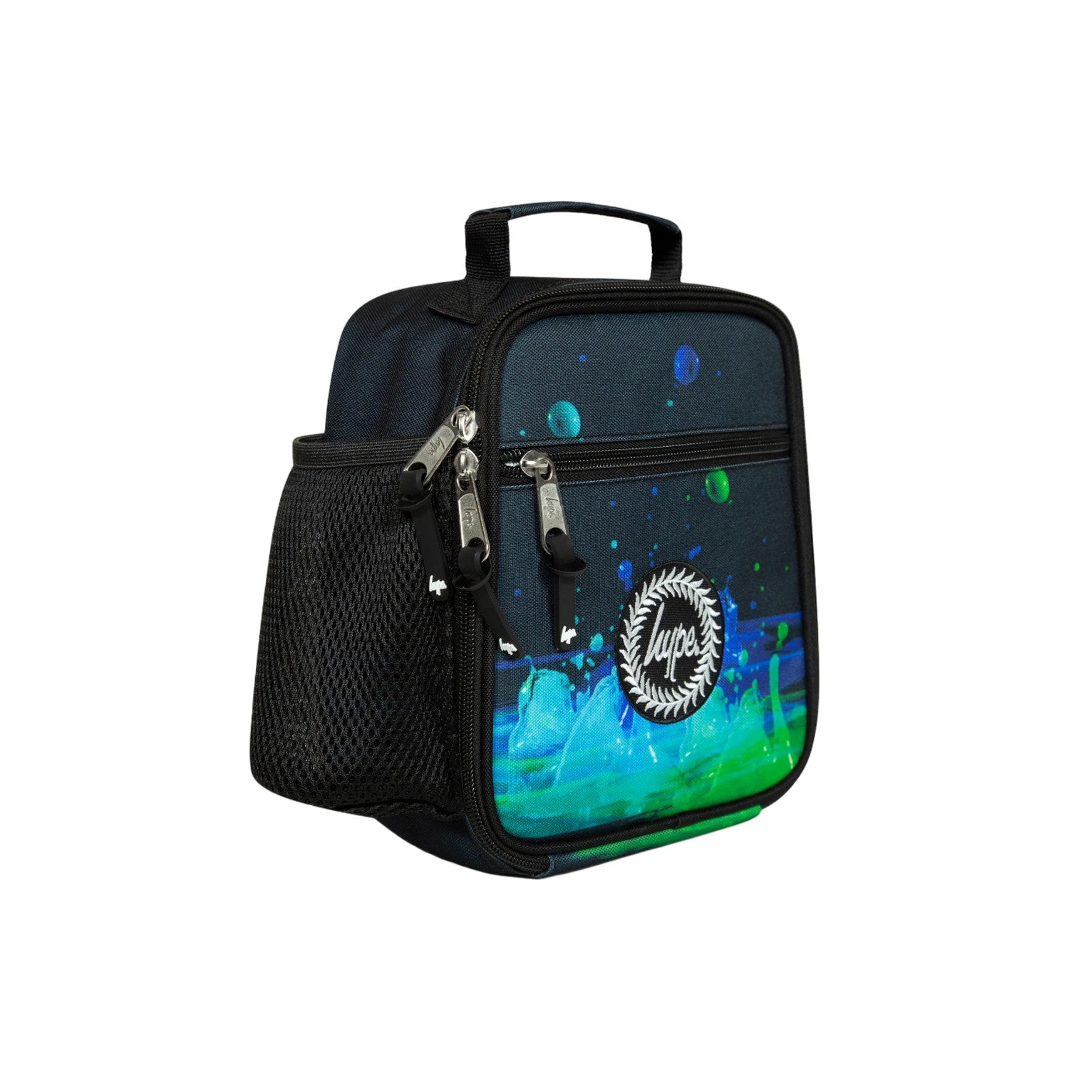 Black-Blue-Green - Side - Hype 3D Droplets Lunch Box