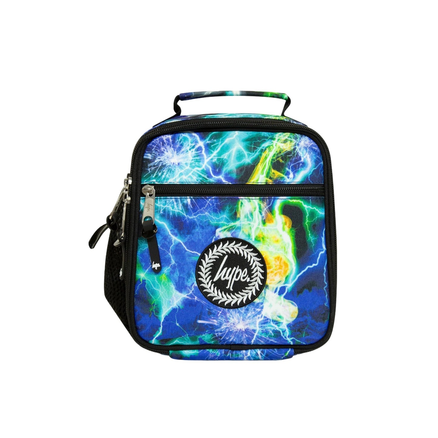 Blue-Black-Green - Front - Hype Lightning Storm Lunch Bag