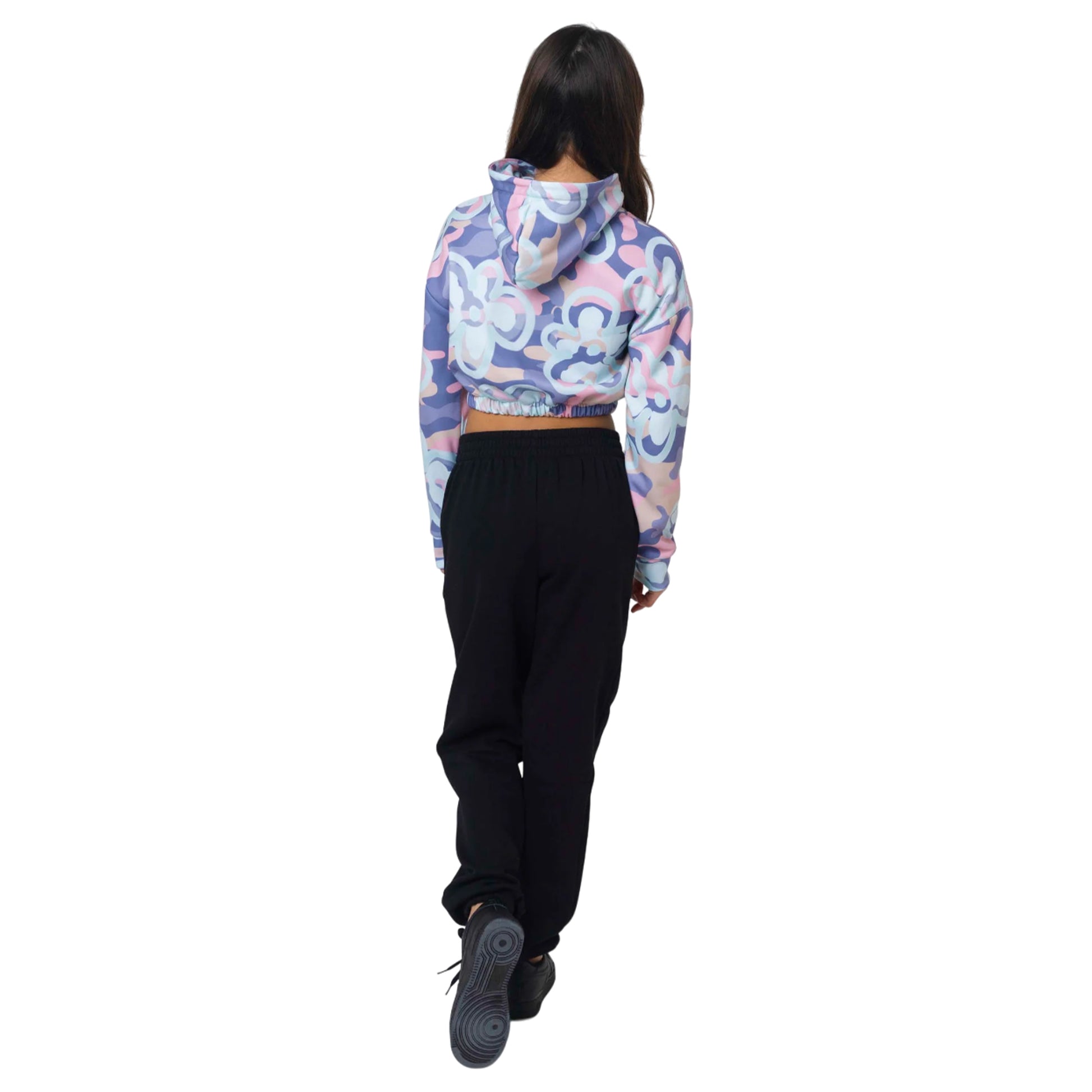 Pink - Lifestyle - Hype Girls Camo Floral Crop Hoodie