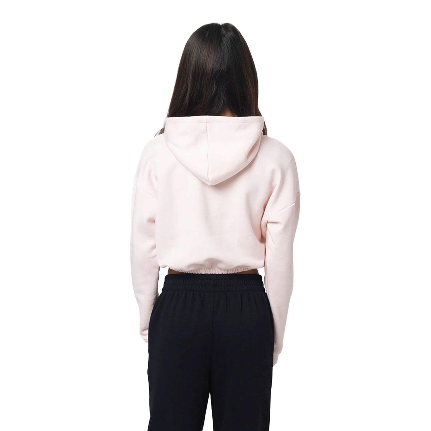 Pink - Back - Hype Girls Scribble Crop Hoodie