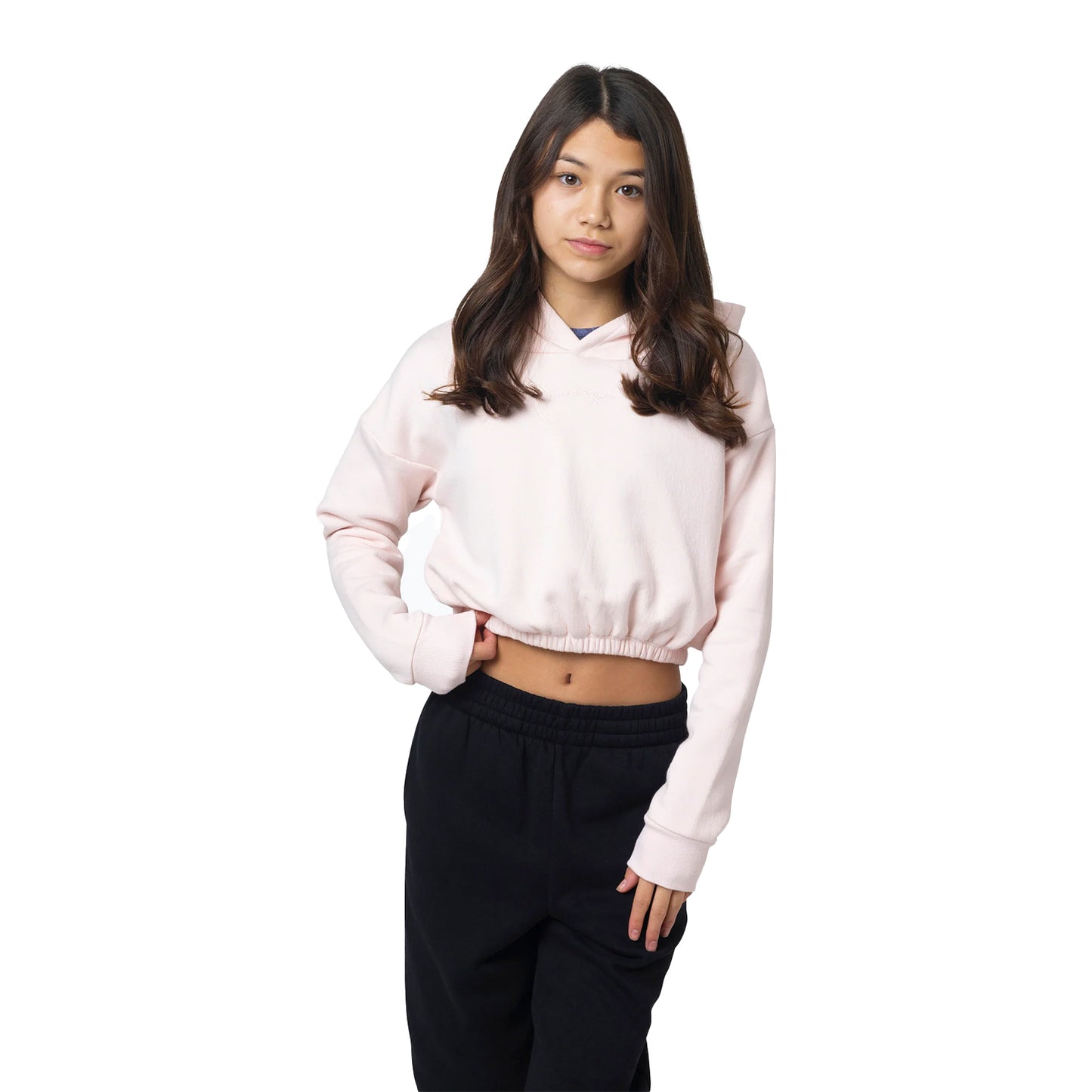 Pink - Front - Hype Girls Scribble Crop Hoodie