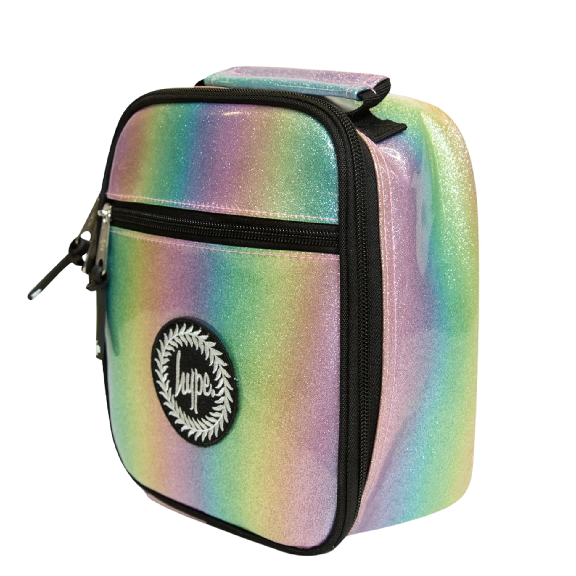 Multicoloured - Side - Hype Glitter Rainbow Lunch Bag