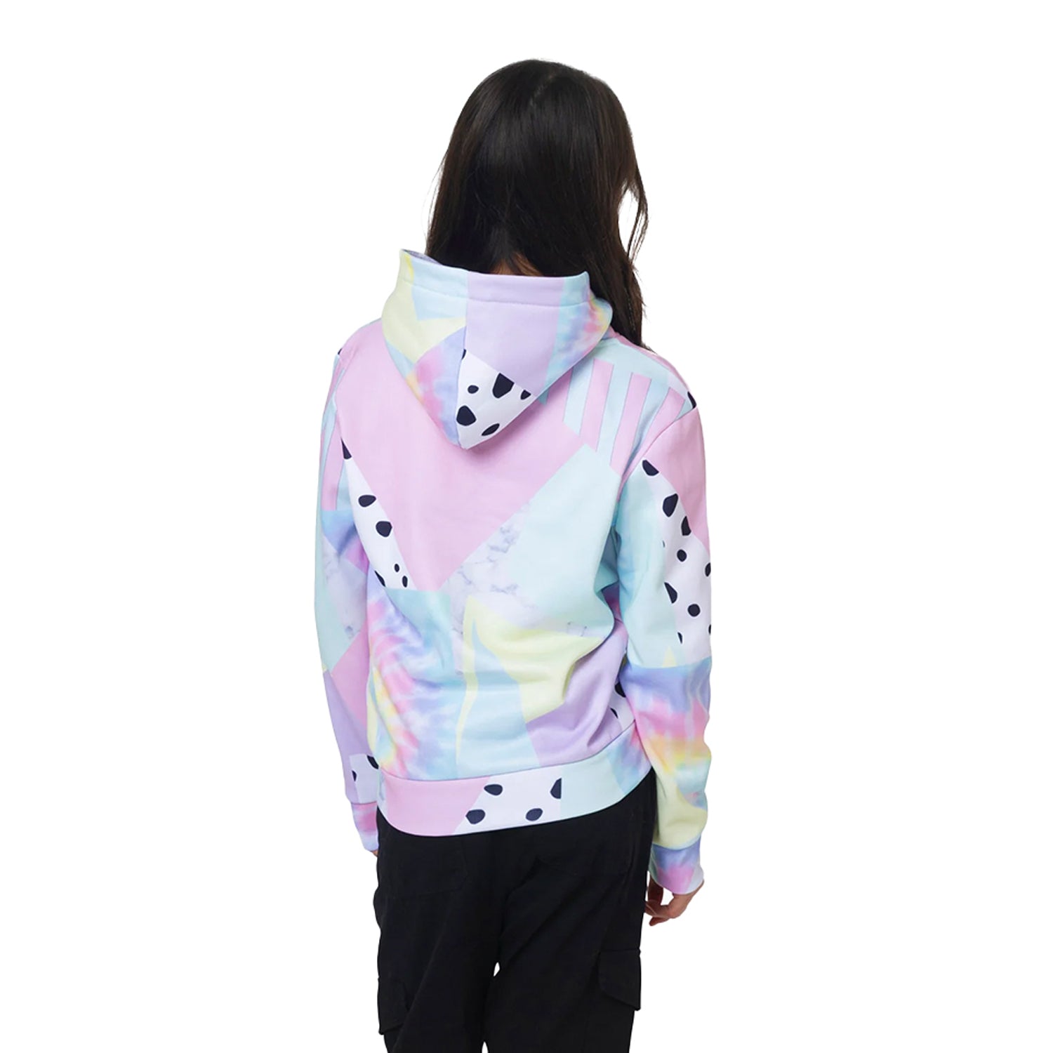 Multicoloured - Back - Hype Girls Pastel Collage Hoodie