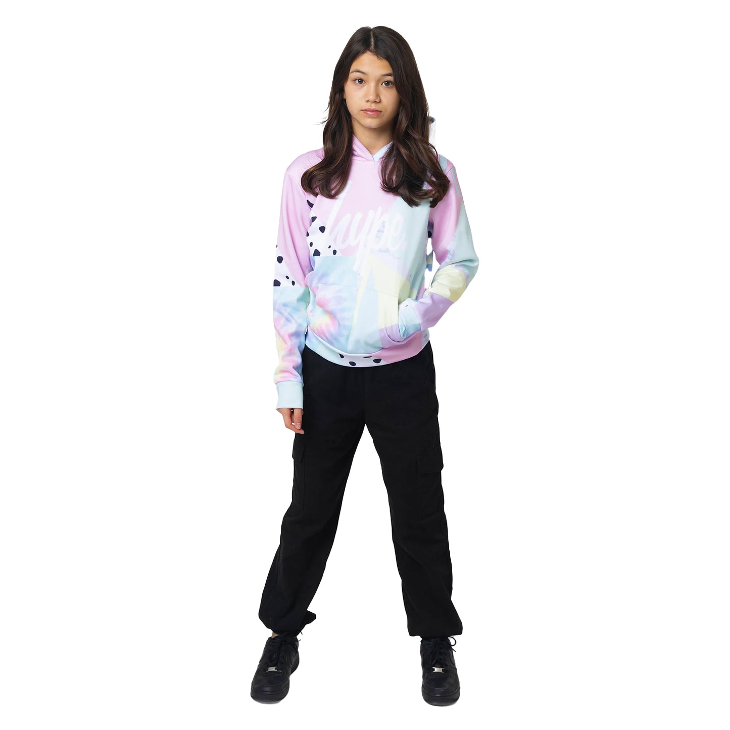 Multicoloured - Lifestyle - Hype Girls Pastel Collage Hoodie
