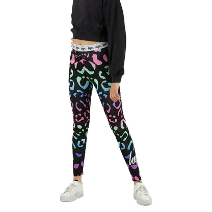 Multicoloured - Side - Hype Girls Gradient Leopard Leggings