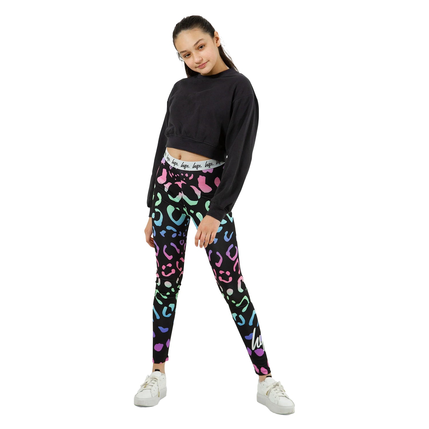 Multicoloured - Lifestyle - Hype Girls Gradient Leopard Leggings